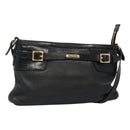 BURBERRY Shoulder Bag Leather Black Auth bs23319-1