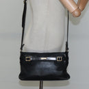 BURBERRY Shoulder Bag Leather Black Auth bs23319-21