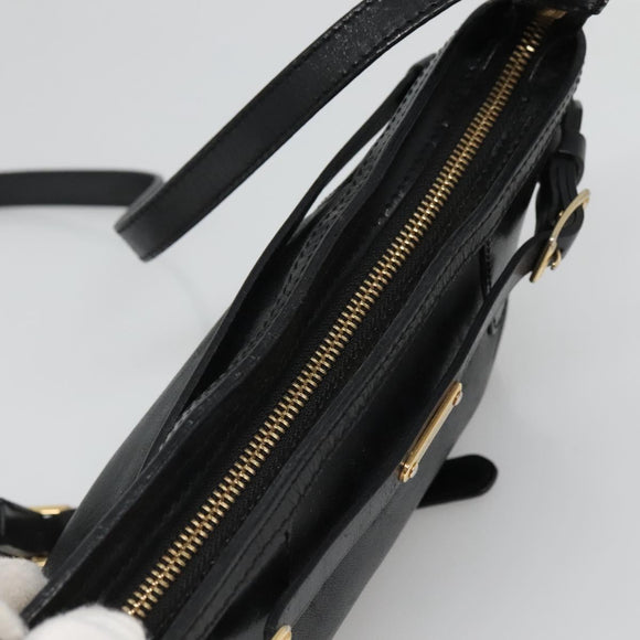 BURBERRY Shoulder Bag Leather Black Auth bs23319
