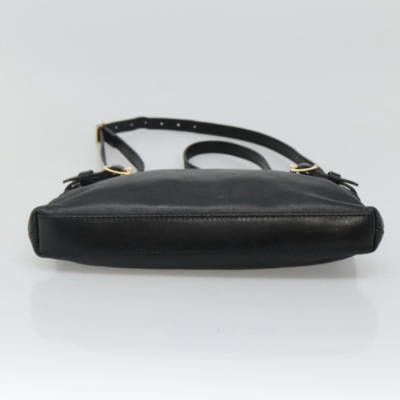 BURBERRY Shoulder Bag Leather Black Auth bs23319