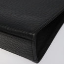 Burberrys Clutch Bag Leather Black Auth bs23321-15