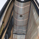 Burberrys Clutch Bag Leather Black Auth bs23321-19