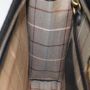 Burberrys Clutch Bag Leather Black Auth bs23321-20