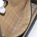 Burberrys Clutch Bag Leather Black Auth bs23321-21