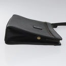 Burberrys Clutch Bag Leather Black Auth bs23321-3