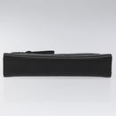 Burberrys Clutch Bag Leather Black Auth bs23321-6