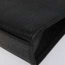 Burberrys Clutch Bag Leather Black Auth bs23321-14