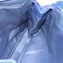 BALLY Shoulder Bag Leather Navy Gold Auth bs23323-18