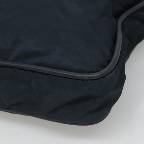 CELINE Tote Bag Nylon Navy Gold Auth bs23326