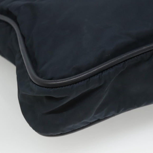 CELINE Tote Bag Nylon Navy Gold Auth bs23326