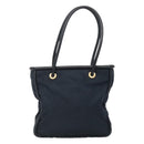 CELINE Tote Bag Nylon Navy Gold Auth bs23326-13
