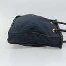 CELINE Tote Bag Nylon Navy Gold Auth bs23326-4