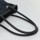 CELINE Tote Bag Nylon Navy Gold Auth bs23326-7