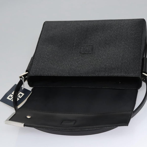 GIVENCHY Shoulder Bag PVC Black Silver Auth bs23328