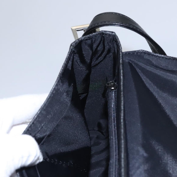 GIVENCHY Shoulder Bag PVC Black Silver Auth bs23328