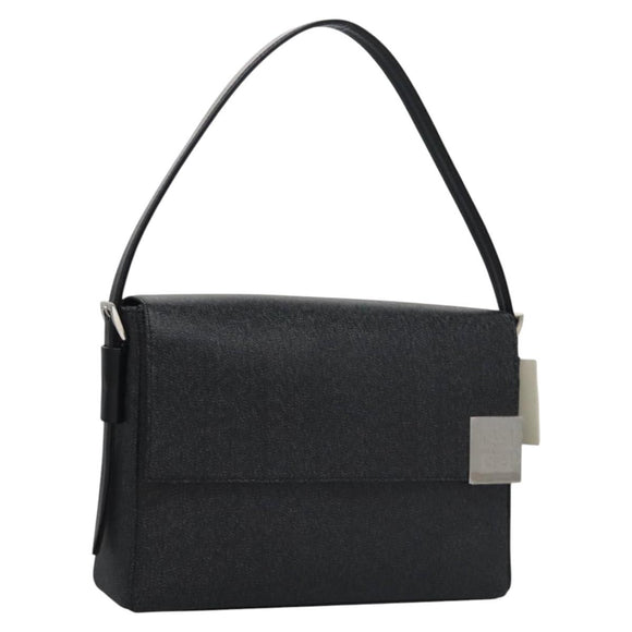 GIVENCHY Shoulder Bag PVC Black Silver Auth bs23328