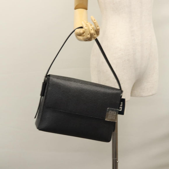 GIVENCHY Shoulder Bag PVC Black Silver Auth bs23328