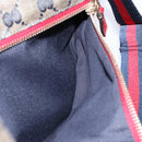 GUCCI GG Crystal Sherry Line Waist bag Gold Red Navy 28566 Auth bs23332-19