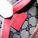 GUCCI GG Crystal Sherry Line Waist bag Gold Red Navy 28566 Auth bs23332-22