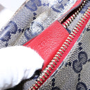 GUCCI GG Crystal Sherry Line Waist bag Gold Red Navy 28566 Auth bs23332-24