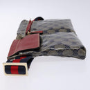 GUCCI GG Crystal Sherry Line Waist bag Gold Red Navy 28566 Auth bs23332-5