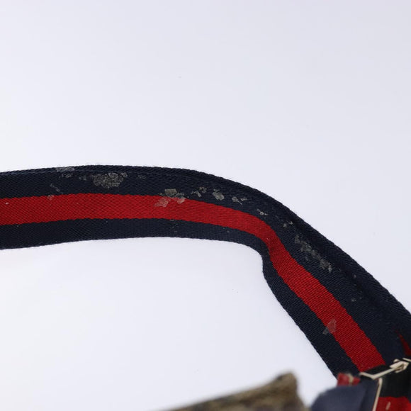 GUCCI GG Crystal Sherry Line Waist bag Gold Red Navy 28566 Auth bs23332