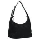 Salvatore Ferragamo Gancini Shoulder Bag Canvas Black Silver Auth bs23336-1