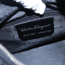 Salvatore Ferragamo Gancini Shoulder Bag Canvas Black Silver Auth bs23336-12