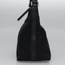 Salvatore Ferragamo Gancini Shoulder Bag Canvas Black Silver Auth bs23336-4