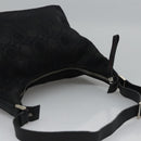 Salvatore Ferragamo Gancini Shoulder Bag Canvas Black Silver Auth bs23336-6