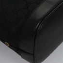 GUCCI GG Canvas Hand Bag Black Gold 92734 Auth bs23345-17