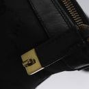 GUCCI GG Canvas Hand Bag Black Gold 92734 Auth bs23345-10