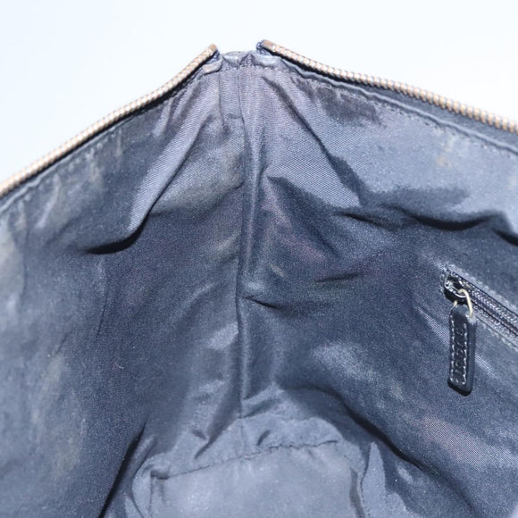 GUCCI GG Canvas Hand Bag Black Gold 92734 Auth bs23345