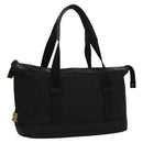 GUCCI GG Canvas Hand Bag Black Gold 92734 Auth bs23345-1