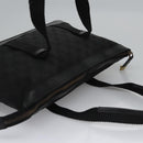 GUCCI GG Canvas Hand Bag Black Gold 92734 Auth bs23345-6