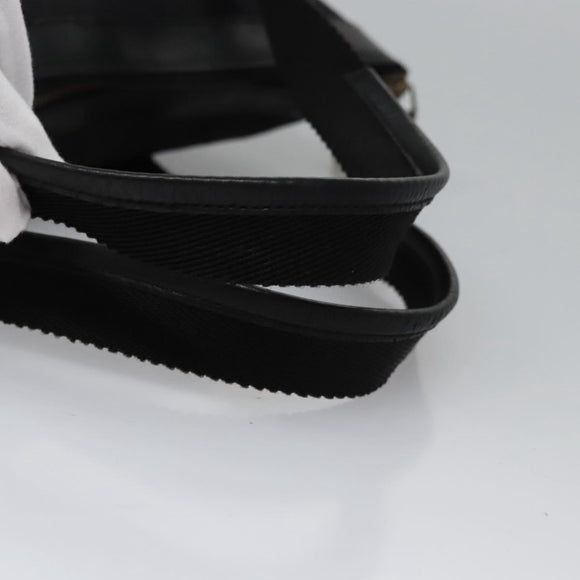 GUCCI GG Canvas Hand Bag Black Gold 92734 Auth bs23345