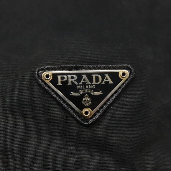 PRADA Shoulder Bag Nylon Black Silver Auth bs23348