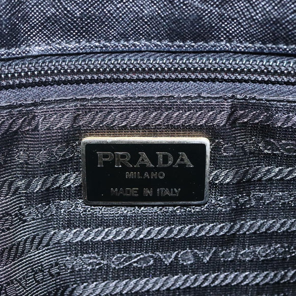 PRADA Shoulder Bag Nylon Black Silver Auth bs23348