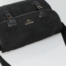 PRADA Shoulder Bag Nylon Black Silver Auth bs23348-6
