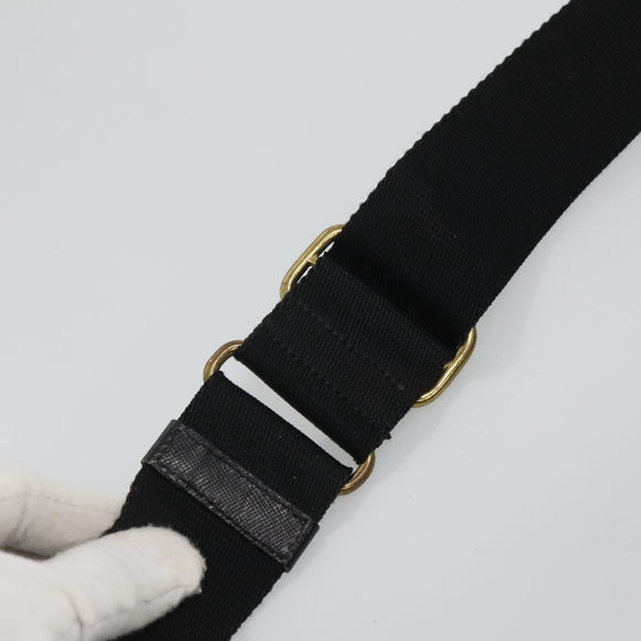PRADA Shoulder Bag Nylon Black Silver Auth bs23348
