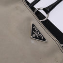 PRADA Tote Bag Canvas Beige Auth bs23380-17
