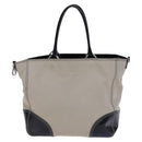 PRADA Tote Bag Canvas Beige Auth bs23380-2