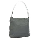 PRADA Shoulder Bag Nylon Gray Auth bs23398-1