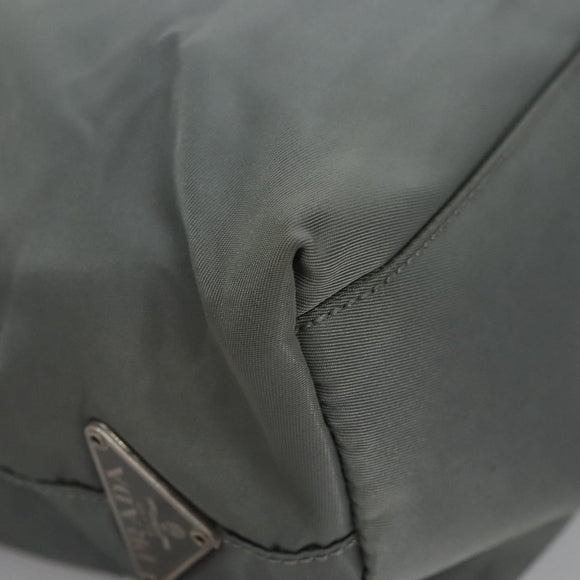 PRADA Shoulder Bag Nylon Gray Auth bs23398