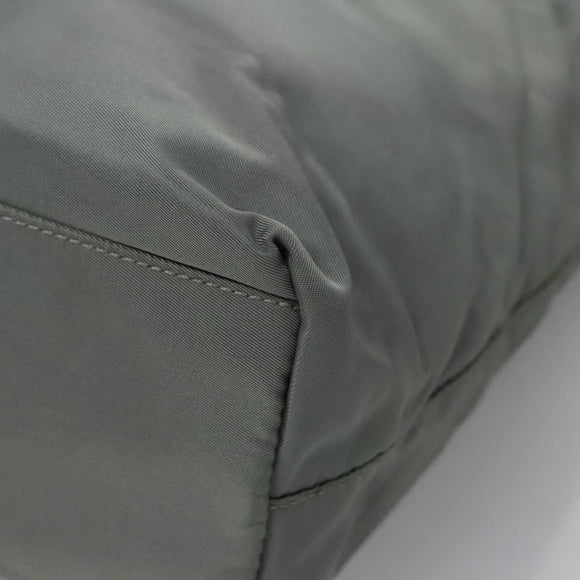 PRADA Shoulder Bag Nylon Gray Auth bs23398