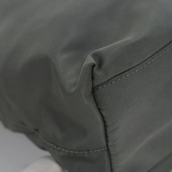 PRADA Shoulder Bag Nylon Gray Auth bs23398