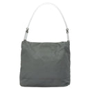 PRADA Shoulder Bag Nylon Gray Auth bs23398-13