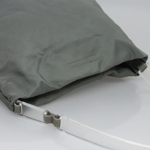 PRADA Shoulder Bag Nylon Gray Auth bs23398