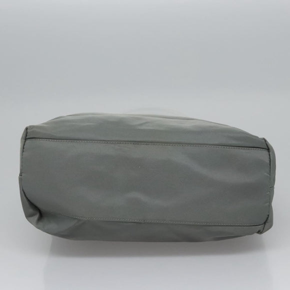 PRADA Shoulder Bag Nylon Gray Auth bs23398