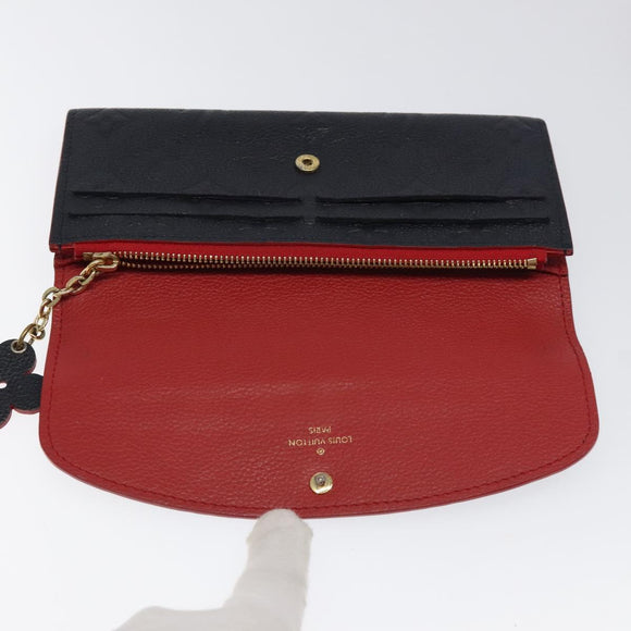 LOUIS VUITTON Empreinte Portefeuille Emily Flower Wallet M68327 LV Auth bs23403